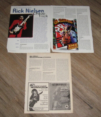 Rick Nielsen original FULL PAGED magazine clippings pages PHOTO article