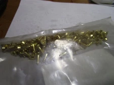 #6-18 x 1/2" Flat Head Phillips Sharp Point Plain Brass Wood Screw QTY 100