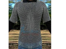 10MM Aluminum Butted Fansy Chain mail Shirt Round Ring Half Chainmail Shirt , LA
