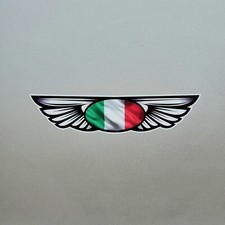 Italy Italian Italia Flag Wing Vinyl Sticker Decal For Car Van Window 130x30mm