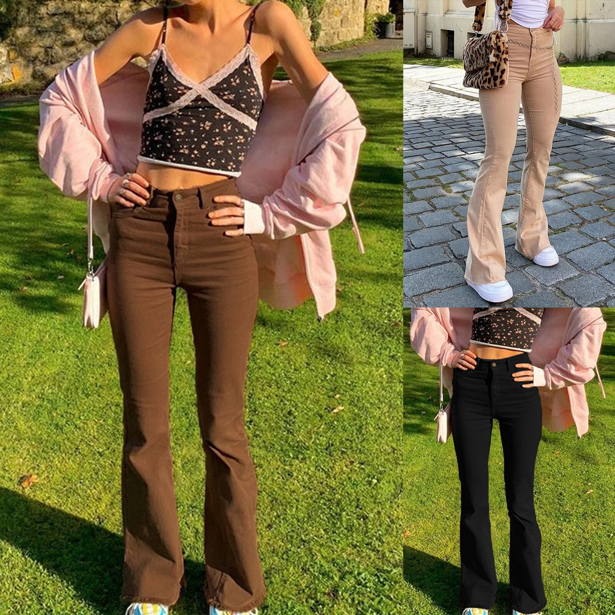 vintage used flare trousers