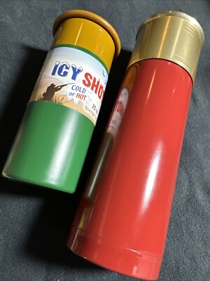 Icy Shot 20 oz Beverage Tumbler And 12 Gauge Shotgun Shell Thermos Bottle Set