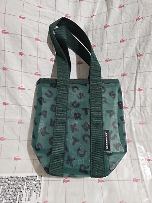 NEW Starbucks Taiwan To-Go Green Reusable Mesh Tumbler Bag | eBay