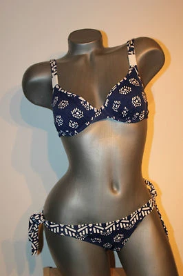 Triumph Bügel Bikini "Sardegna CTOW" blau/weiß 75 B Tanga 38 jugendlicher Bikini - Bild 1 von 4
