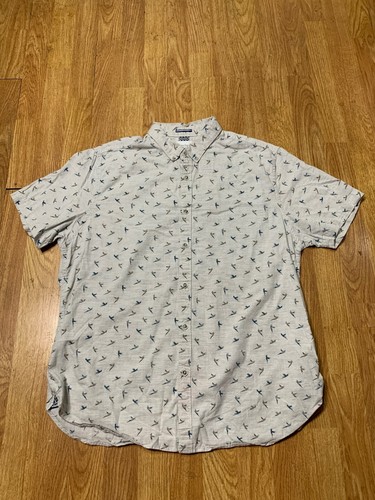Button Up Short Sleeve Mens XL Slim Fit 