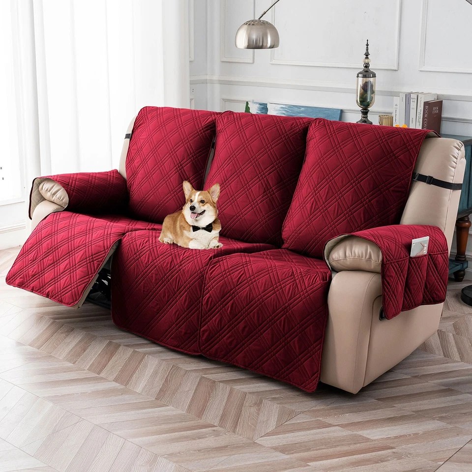 Funda reclinable antideslizante 3 plazas 100% impermeable, protección decoración muebles Foto 2 de 4