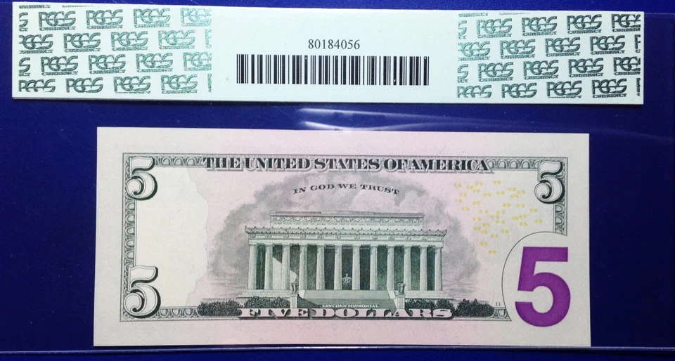 2006 $5 Federal Reserve Note Fr-1993-B New York PCGS69 PPQ Superb Gem - Image 2 of 2