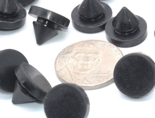 Universal 1/4" Rubber Push-In Feet Fits 1/4" Hole w 1/2" OD & 1/8" Thick Height - Picture 4 of 7