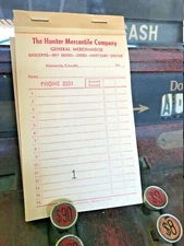NOS 1950s Sales Receipt Book - The Hunter Mercantile - Groceries, Dry Goods