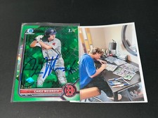 Chase Meidroth White Sox Signed 2022 Bowman Sapphire 1st Green Refractor /50