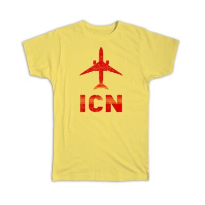 Gift T-Shirt : South Korea Incheon Airport Seoul ICN Travel Airline Pilot