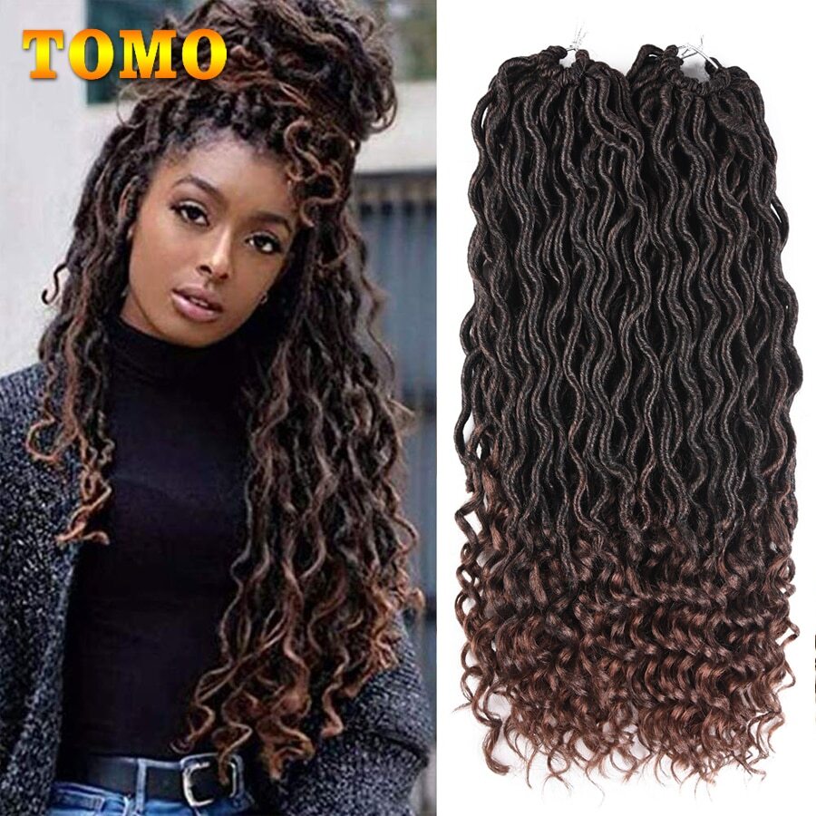 20 Inch Faux Locs Crochet Hair Extensions Synthetic Soft with