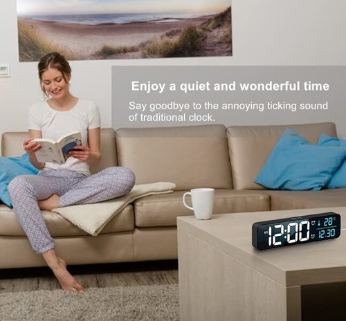 Digital Clock for Bedroom Clocks for Living Room Decor Desk Table Clock Alarm... - Picture 5 of 8