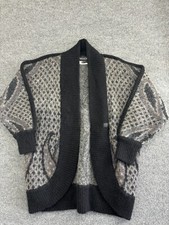 Vintage Pascali Mohair Cardigan Women's M Open Front Oversized Pockets Design