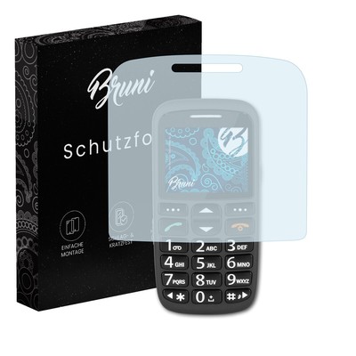 Bruni 2x Folie für Technisat TechniPhone Isi 3 Schutzfolie Displayschutzfolie