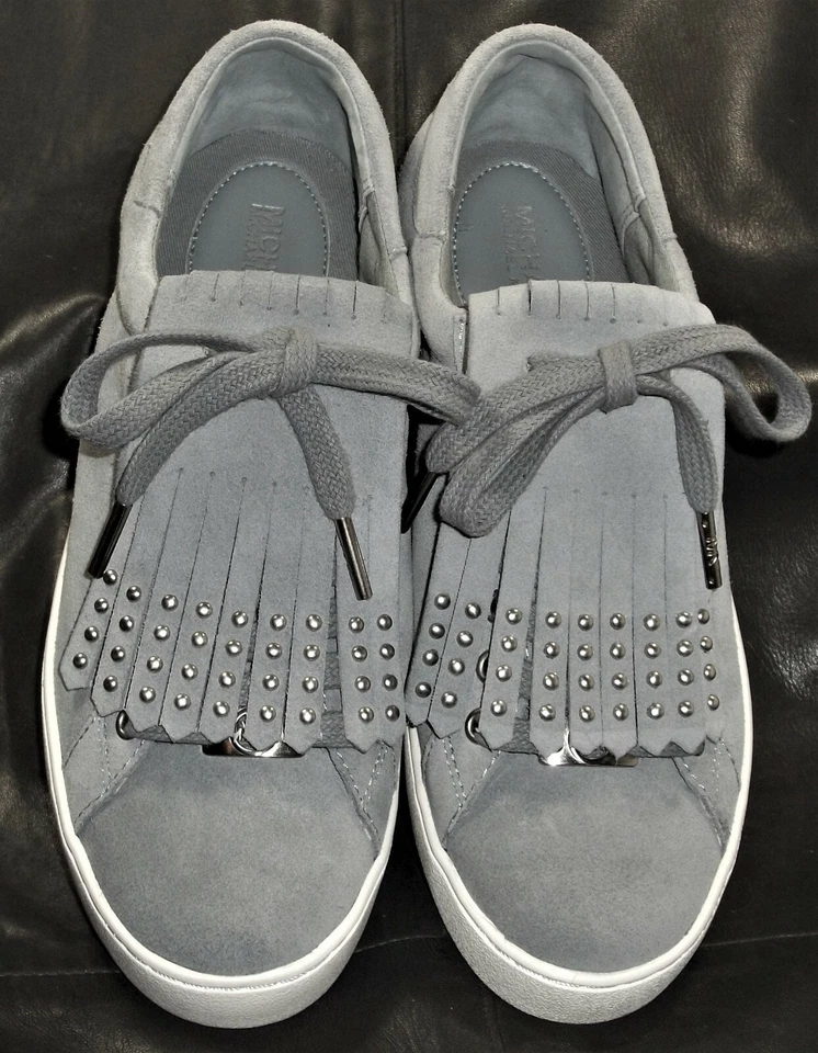 Michael Kors Keaton kiltie stud Women's gray suede lace up oxford size US 7.5M - Image 4 of 4