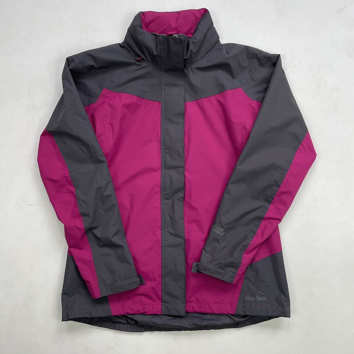 Peter Storm Women’s Husky Waterproof Jacket Walking Hiking Purple Grey Size  10