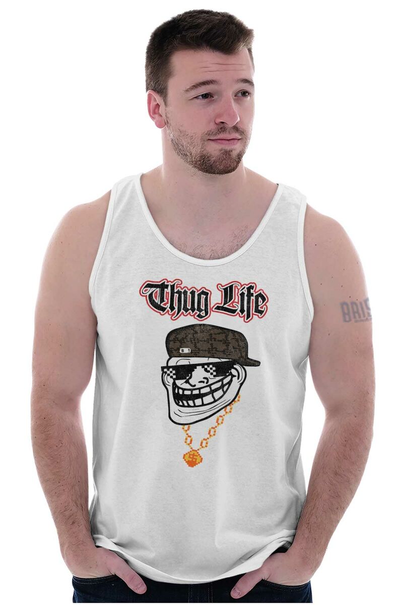 Troll Face Thug Life Sunglasses Funny Meme Youth Crewneck T Shirts Boy or  Girl