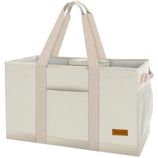 Reusable Upright Grocery Bags - Waterproof Large Tote Bag with Handles Foldab...