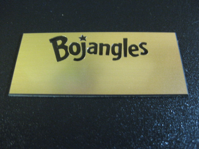 BOJANGLES Employee uniform Name Badge * GOLD * safety pin on back!