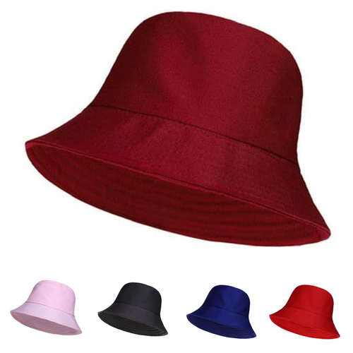 Children’s Reversible Bush Hat Boys Girls Colours Cotton Summer Sun Bucket hat - Picture 2 of 10