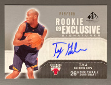 TAJ GIBSON 2009-10 SP Game Used Rookie Exclusive Signature 049/100