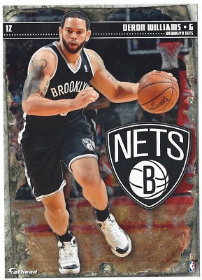 DERON WILLIAMS 2014 FATHEAD TRADEABLES BROOKLYN NETS FIGHTING ILLINI 2013-14 #12