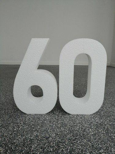 Styropor Zahl 50-70 cm Geburtstag Jubiläum Party Ziffer Buchstabe Nummer Zahlen - Picture 5 of 12