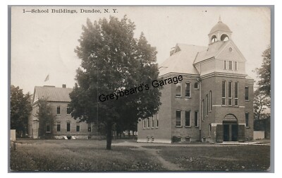 RPPC School Buildings DUNDEE NY Yates County Phelps New York Real Photo Postcard