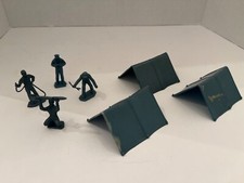 Vintage MARX U.S. Air Force 54mm Plastic Figures Dark Metallic Blue