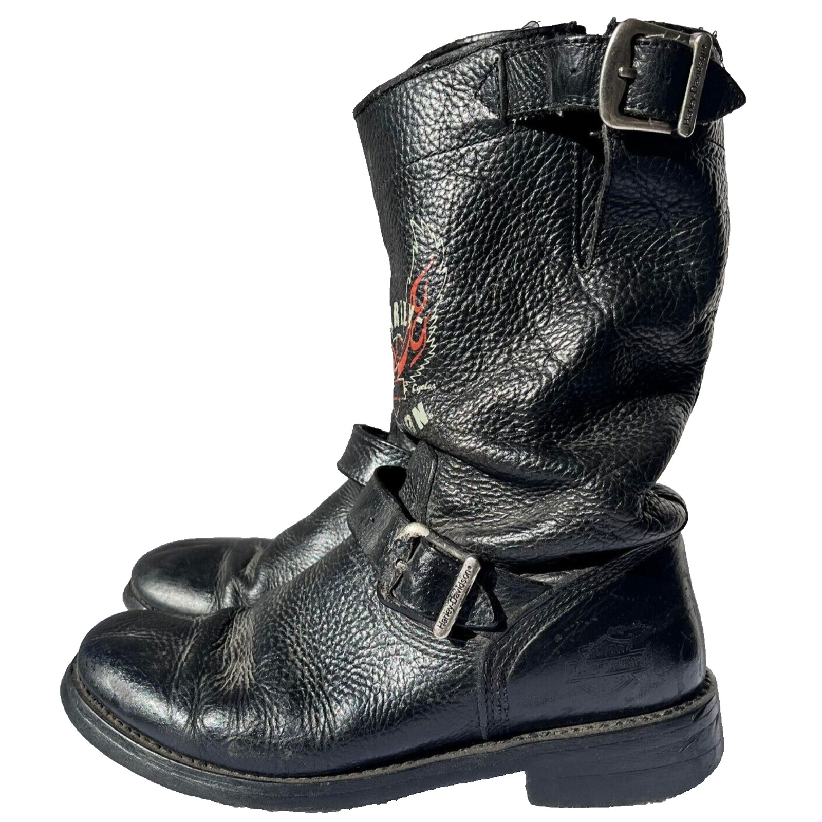 Harley Davidson Men's Black Leather Eagle Logo Harnes… - Gem