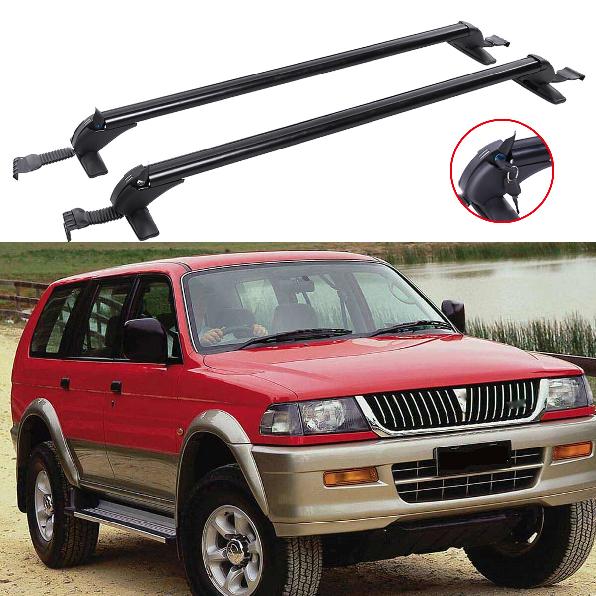 For Mitsubishi Montero Sport 1998-2007 Roof Rack Top Cross