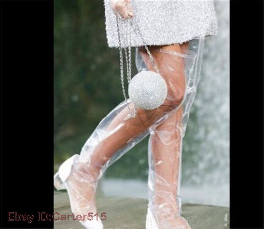 Bottines talon transparent cheap