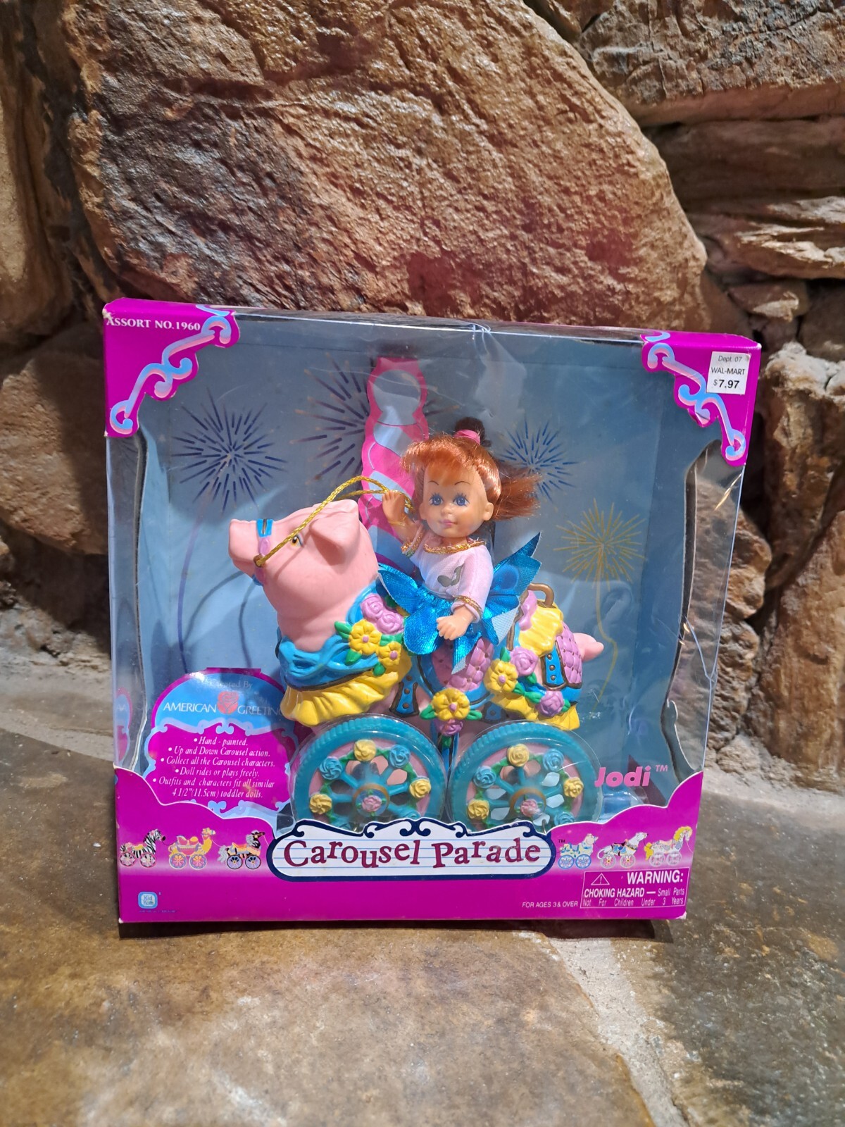 1999 KID KORE AMERICAN GREETINGS CAROUSEL PARADE JODI DOLL & PIG (NEW