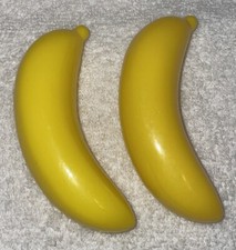 Lot Of 2 Plastic Bananas Pretend Play Fake Food Child s Toy