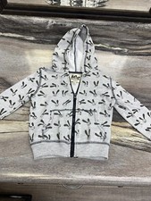 Disney Toddler Size 24 Months. Mickey Gray Fleece Hooded, Full Zip Down. Unisex