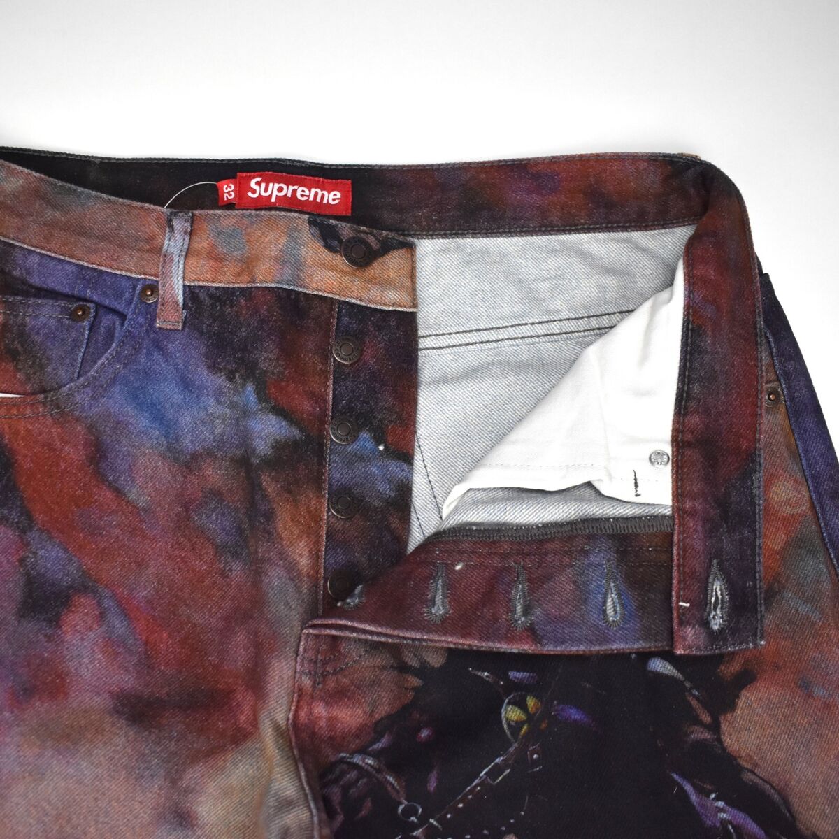 NWT Supreme Frank Frazetta Artwork Print Loose Fit Denim NWT Supreme Frank Frazetta Artwork Print Loose Fit Denim