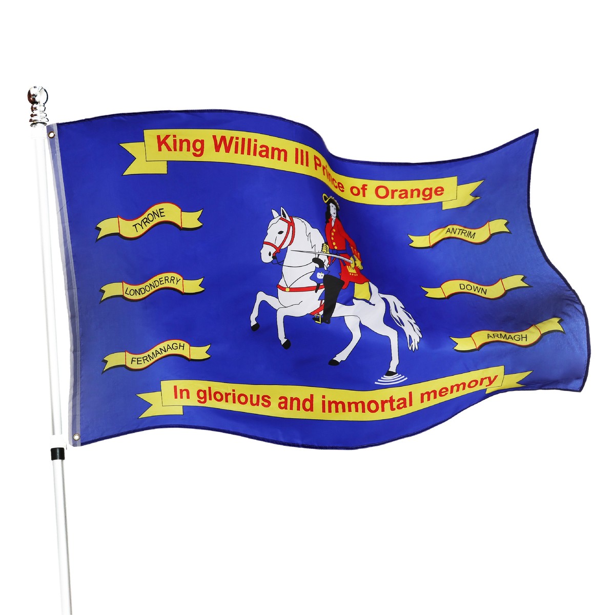 KING WILLIAM OF ORANGE FLAG 5' x 3' PRINCE OF ORANGE ORDER