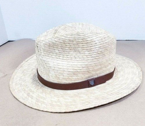 Brixton Messer Straw Fedora - Tan - Sz 