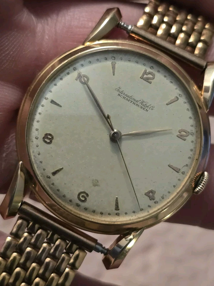 IWC Oro Rosa 18k 37mm Cal. 89 Bombe Lugs Caja Original/Pulsera A Juego Foto 4 de 4