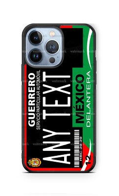 GUERRERO Mexico RED 12 Black License Plate Custom Phone Case fits iPhone Samsung