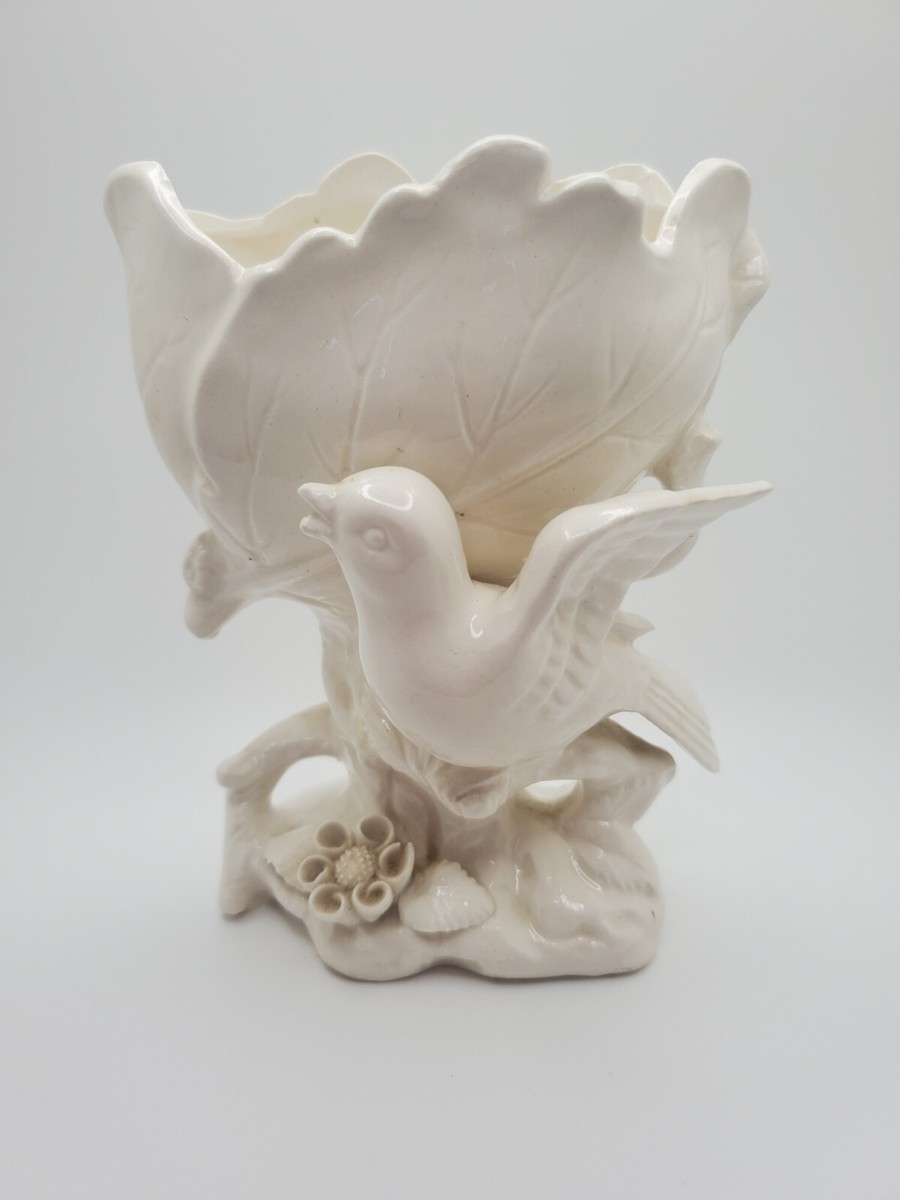 Vintage Lenwile Ardalt Artware Bird With Flower Vase #C-6919