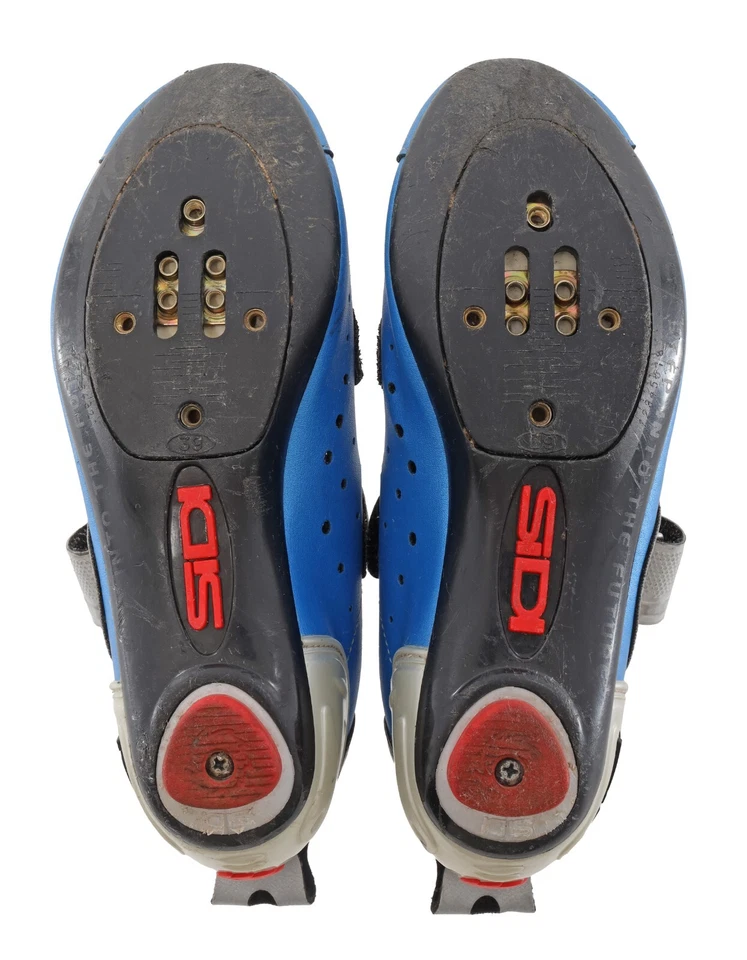 Sidi Scarpe T-1 铁人三项公路自行车鞋 EU 39 美国男式 6.5 蓝色 2/3 螺栓骑行 — 第 4/4 张图片