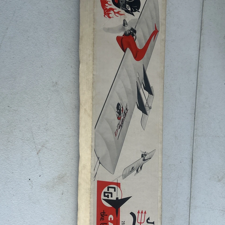 Vintage Carl Goldberg JR Satan Combat Stunt 29" CL Model Airplane Kit - Image 3 of 4