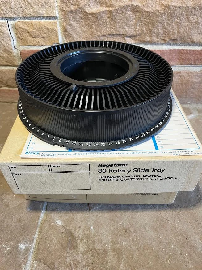 (2) Keystone 80 rotary slide tray for Kodak Carousel Keystone other C SHIP NOTE - Image 3 of 4