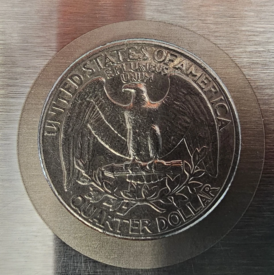 1979 Washington Quarter Filled D mint error + “IN” Touching + die crack AR. - Image 2 of 4