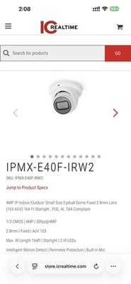 IC Realtime Dome Camera - White