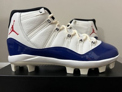 Air Jordan 11 Retro MCS 'Rare Air' Baseball Cleats Sail Deep Royal HM7326-100