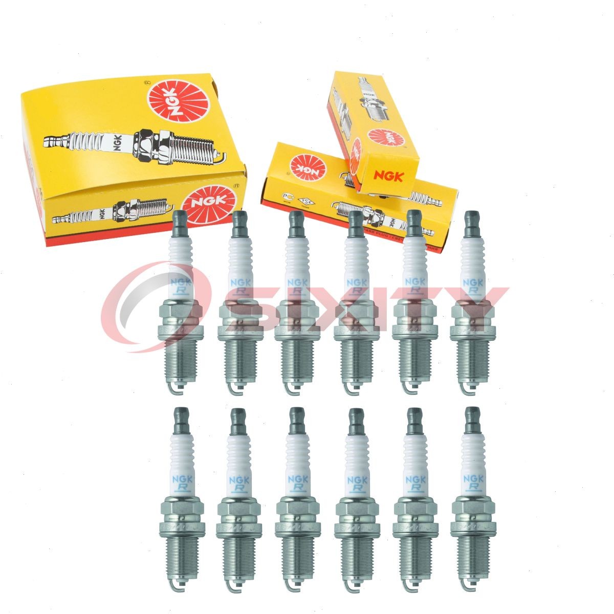 12 pcs NGK Standard Spark Plugs for 2003-2005 Mercedes-Benz E320 3.2L V6 - tw
