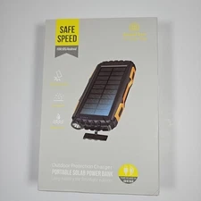 Safe Speed Outdoor Protection Solar Power Bank - BRAND NEW 10,000mah
